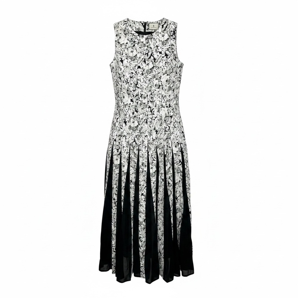 NWT Tuckernuck Womens Gray Gardens Andi Dress 6 Maxi Pleated Cocktail Formal
